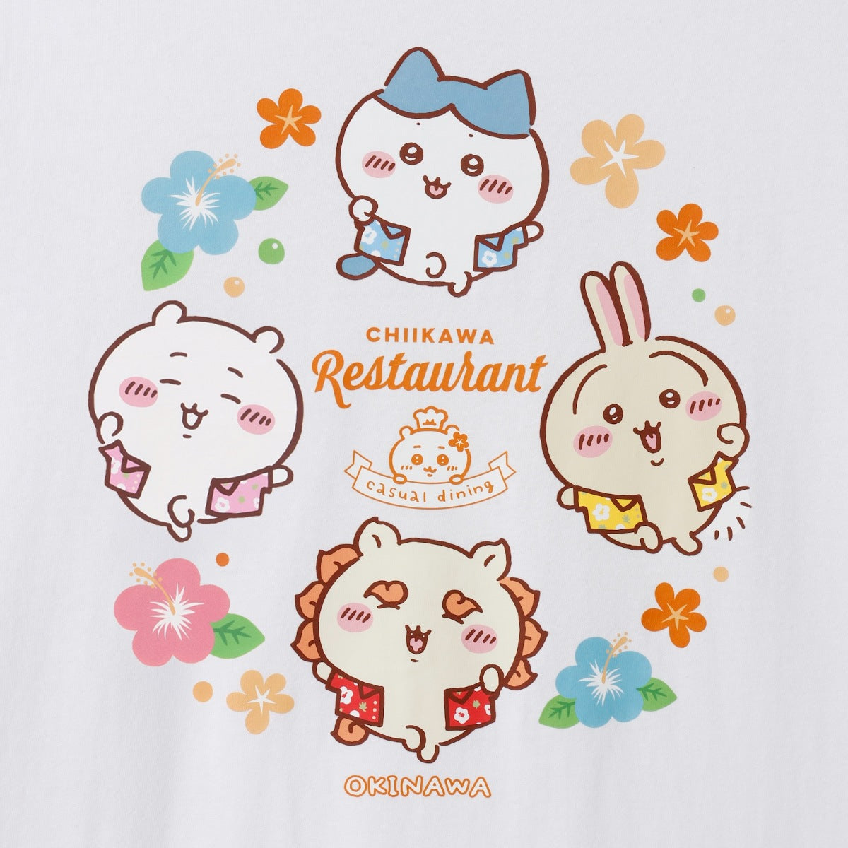 ちいかわ ちいかわレストランOKINAWA Tシャツ ホワイト