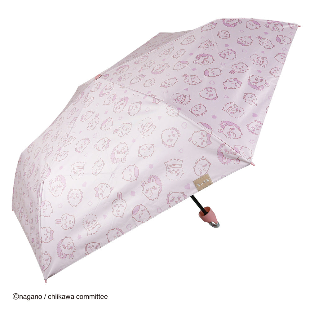 ちいかわ カラビナ晴雨兼用折傘50cm（なかまたち・ピンク） | ちいかわ