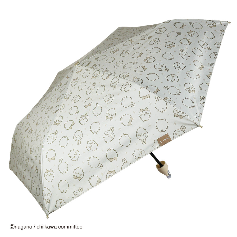 ちいかわ カラビナ晴雨兼用折傘50cm（ちいハチうさ・オフホワイト