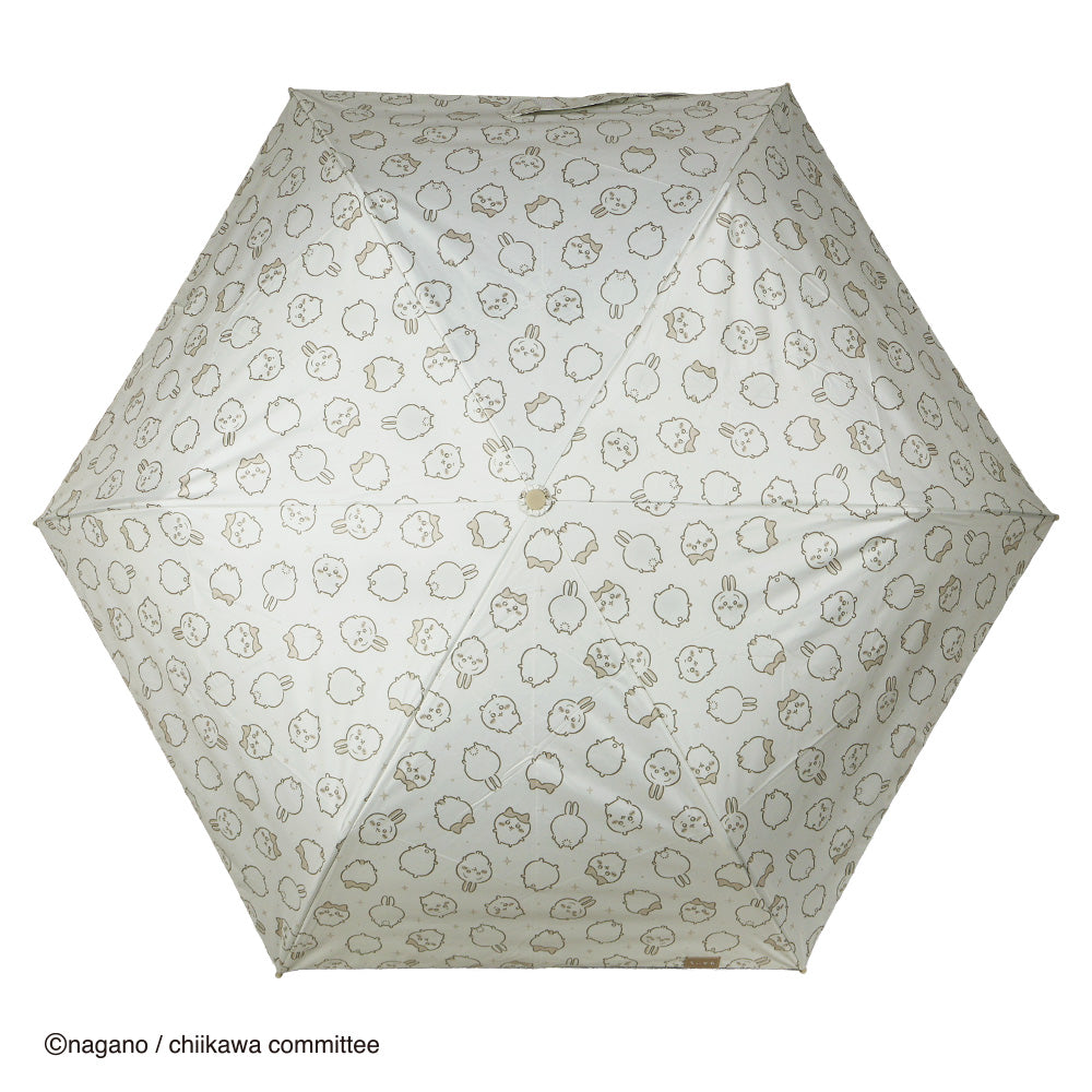 ちいかわ カラビナ晴雨兼用折傘50cm（ちいハチうさ・オフホワイト