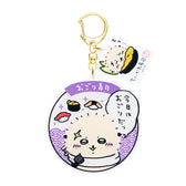 Acrylic key chain with Chikakawachi Ikawa Sushi Charm (Oshori Sushi)