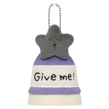 ちいかわ ちいかわパーク マスコットサイズなニット帽キーホルダー（黒い星）