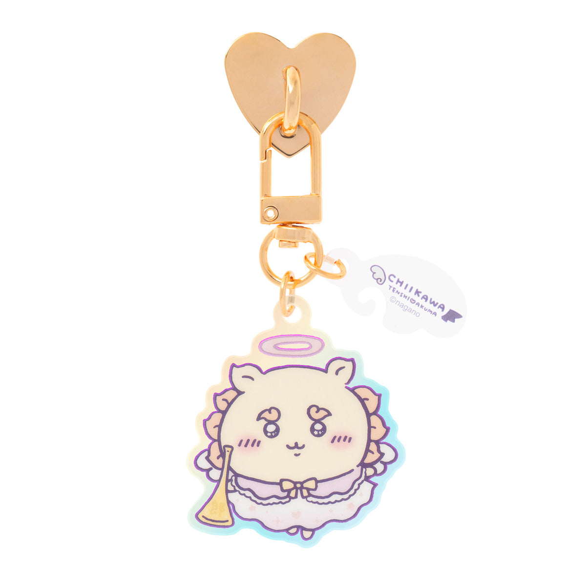 ちいかわ てんし♡あくま キーリングチャーム付きキーホルダー(てんしなシーサー)