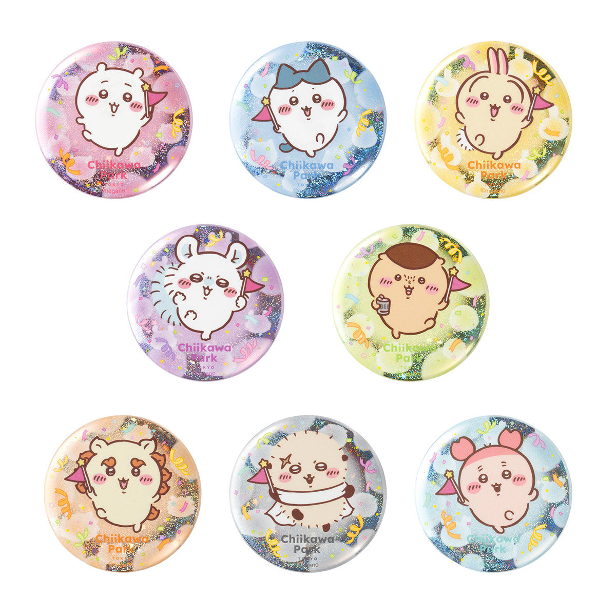 ちいかわ ちいかわパーク トレーディングホログラム缶バッジ～フラッグ～（全8種）