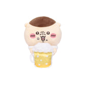 ちいかわ デスクトップから見守るひっかけぬいぐるみ（ビールを飲むくりまんじゅう）
