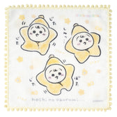 吉伊卡哇 baby系列 附絨球花邊的紗布毛巾 (星星襁褓)