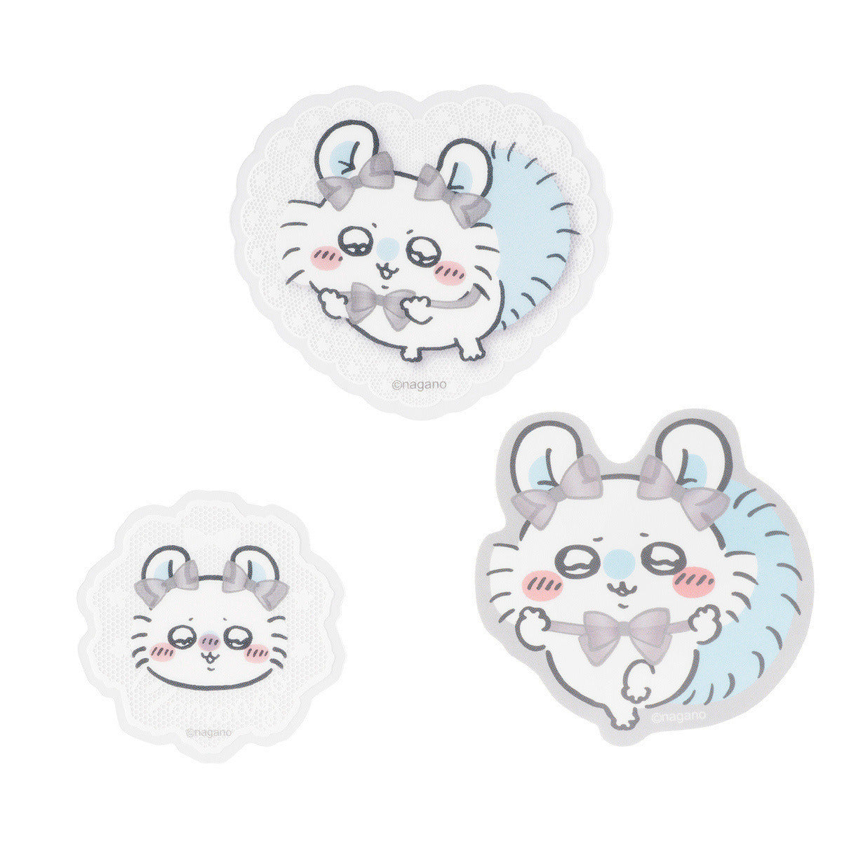 吉伊卡哇 Go!HARAJUKU可貼在手機上的3件套貼紙 (蝴蝶結 小桃鼠)