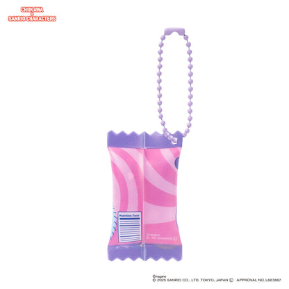 Chiikawa × Sanrio Characters Supermarket Shaka Shaka Snack Keychain (Momonga and Kuromi)