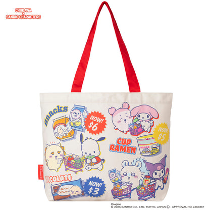 Chiikawa × Sanrio Characters Supermarket Shopping Tote Bag