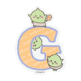 吉伊卡哇乐园 字母系列手机可用尺寸耐热耐水贴纸 (哥布林)