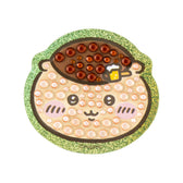 ちいかわ ギラギラおかおのスマホに貼れるサイズのステッカー（くりまんじゅう）