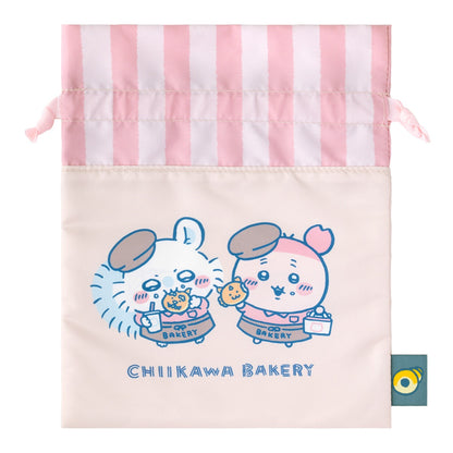 Chiikawa Bakery Drawstring Pouch (Momonga & Furuhonya)