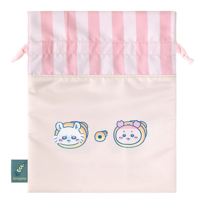 Chiikawa Bakery Drawstring Pouch (Momonga & Furuhonya)