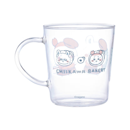 Chiikawa Bakery Heat-Resistant Glass Mug (Momonga & Furuhonya)