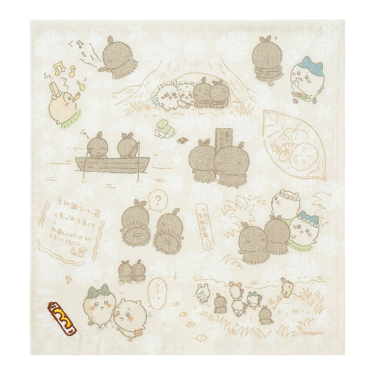 ちいかわ 映画ちいかわ 刺繍入りガーゼハンカチ（ヒトハとフタバ）