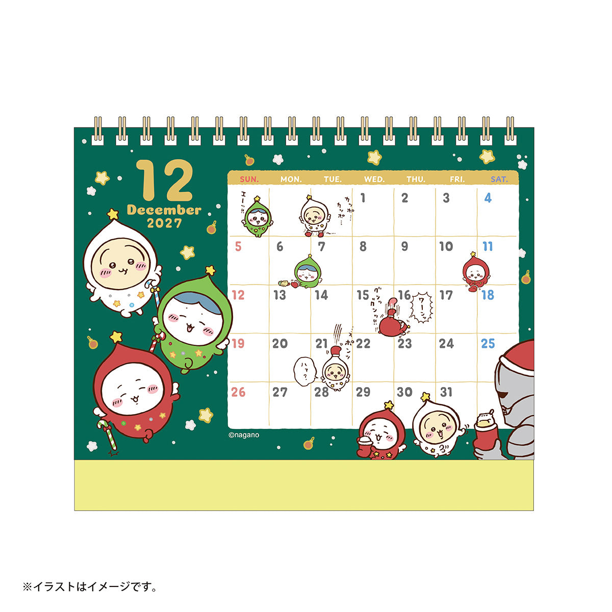 Chiikawa January 2027 Desk Calendar w/Mini Stickers