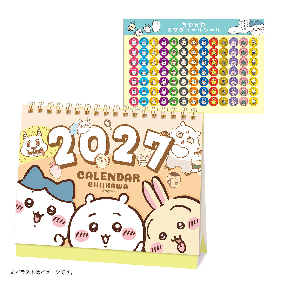Chiikawa January 2027 Desk Calendar w/Mini Stickers