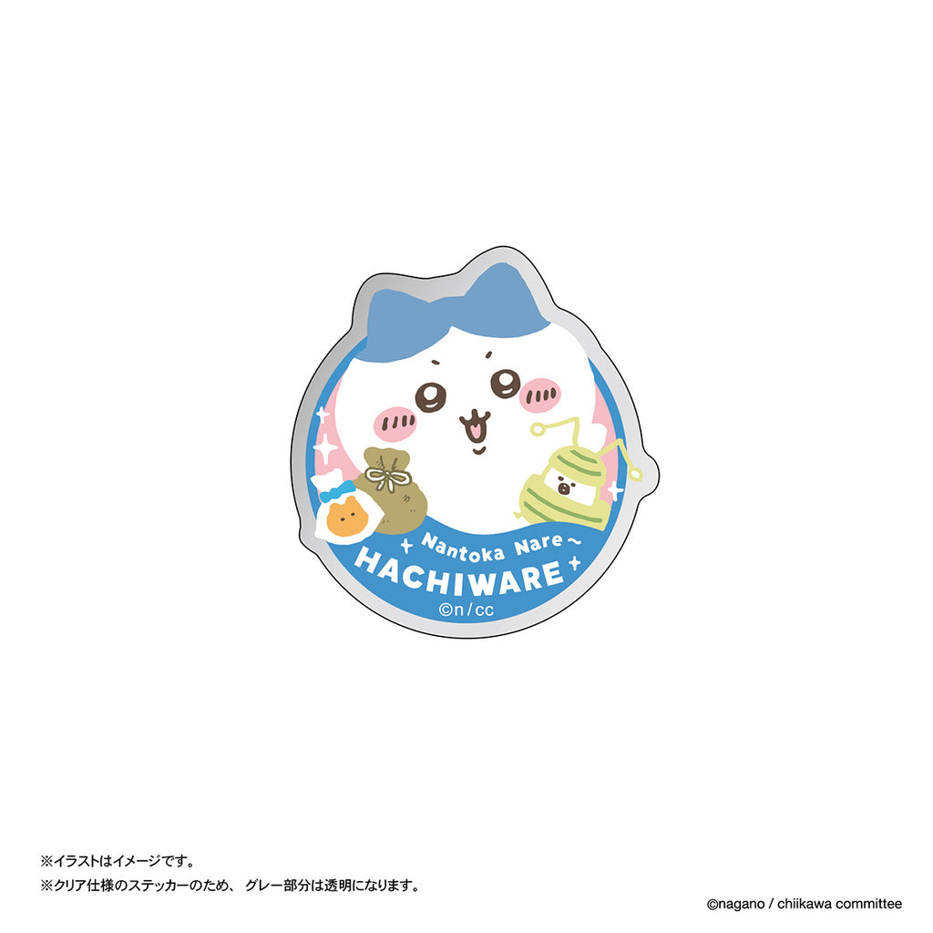 Clear sticker (Hachiware World) of size that can be pasted on Chikawa smartphone