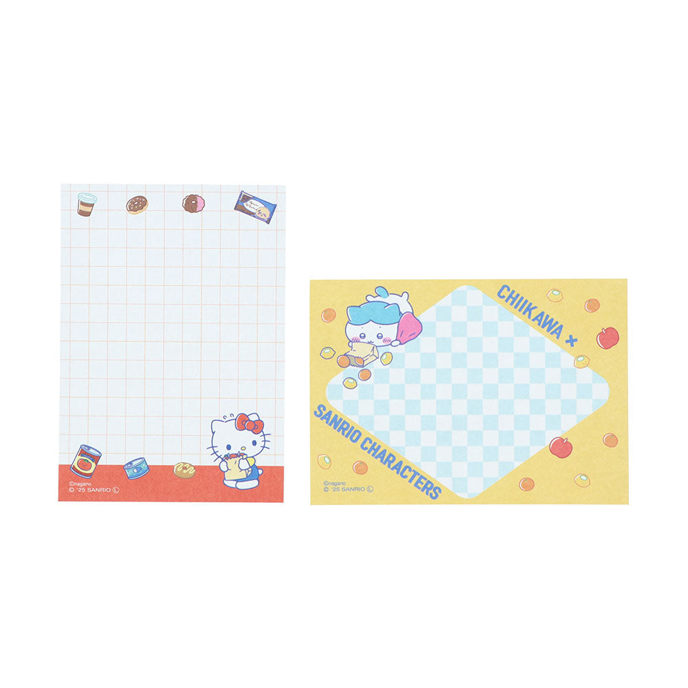 Chiikawa × Sanrio Characters Mini Memo Pad (Hachiware × Hello Kitty)