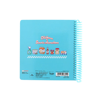 Chiikawa × Sanrio Characters Square Ring Notebook (Blue)