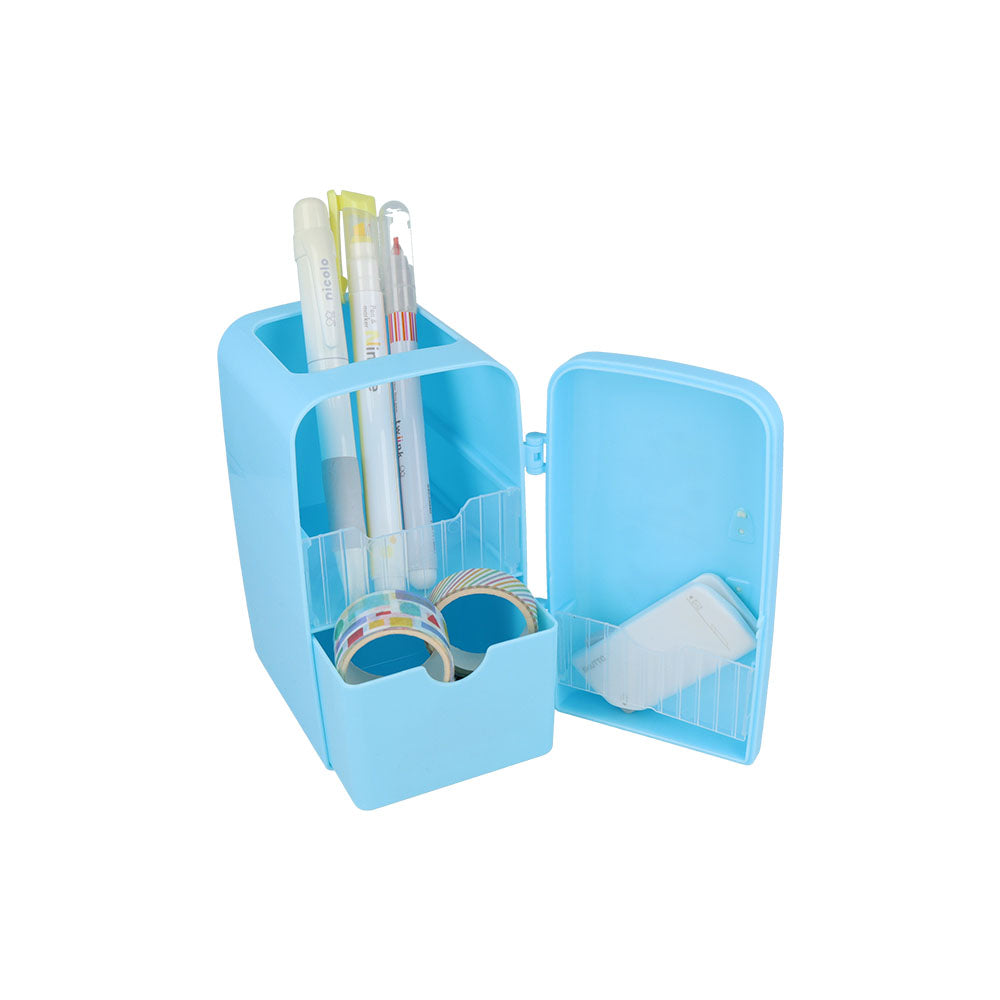 ちいかわ×サンリオキャラクターズ スーパーマーケットな冷蔵庫ペンスタンド（ブルー）