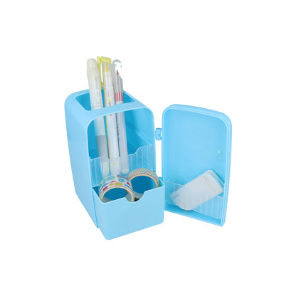 ちいかわ×サンリオキャラクターズ スーパーマーケットな冷蔵庫ペンスタンド（ブルー）