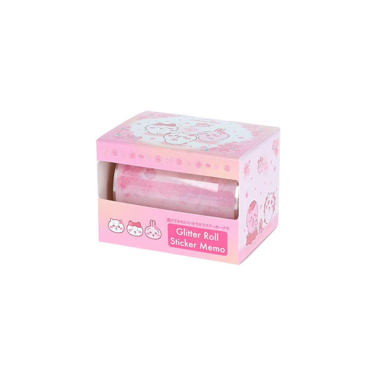 ちいかわ グリッターロールステッカーメモ（Sakura Pink・サクラ