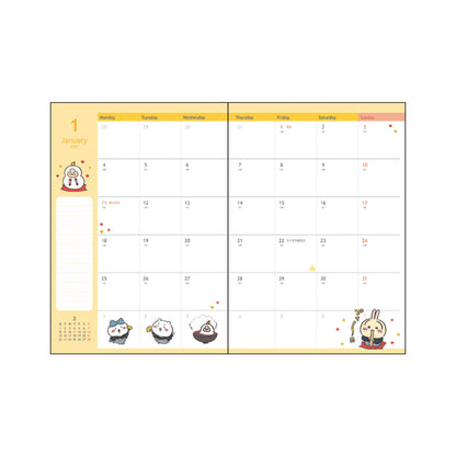 치이카와 B6 월간 다이어리 (꽃)