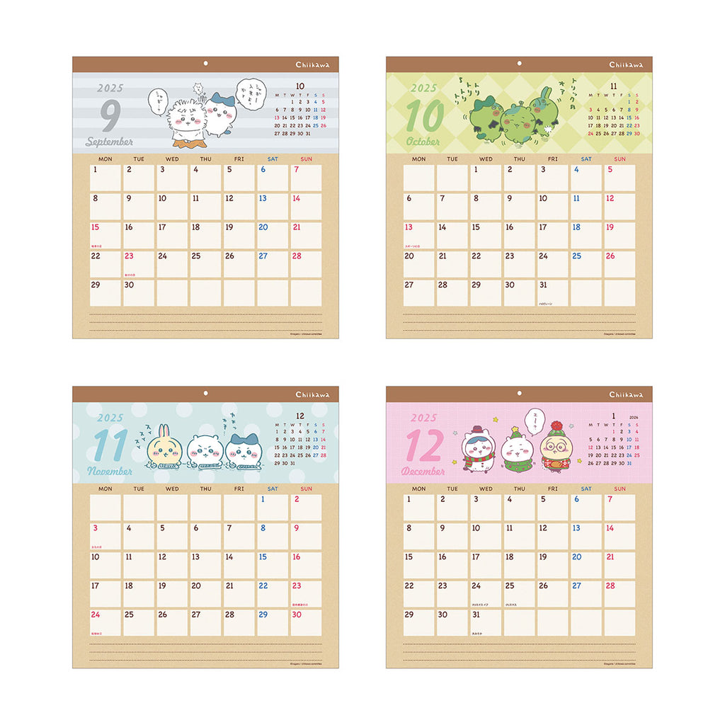 Chiikawa Wall Calendar Square 2025