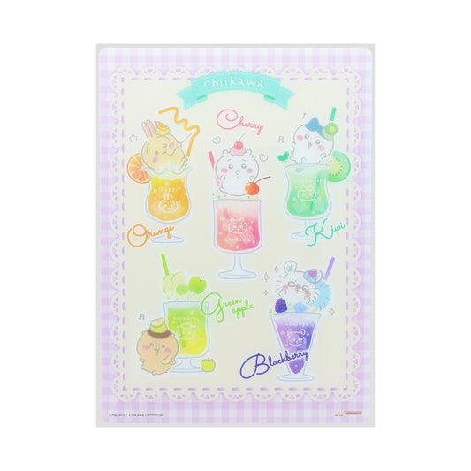 ちいかわ クリア下敷（カラフルドリンク）