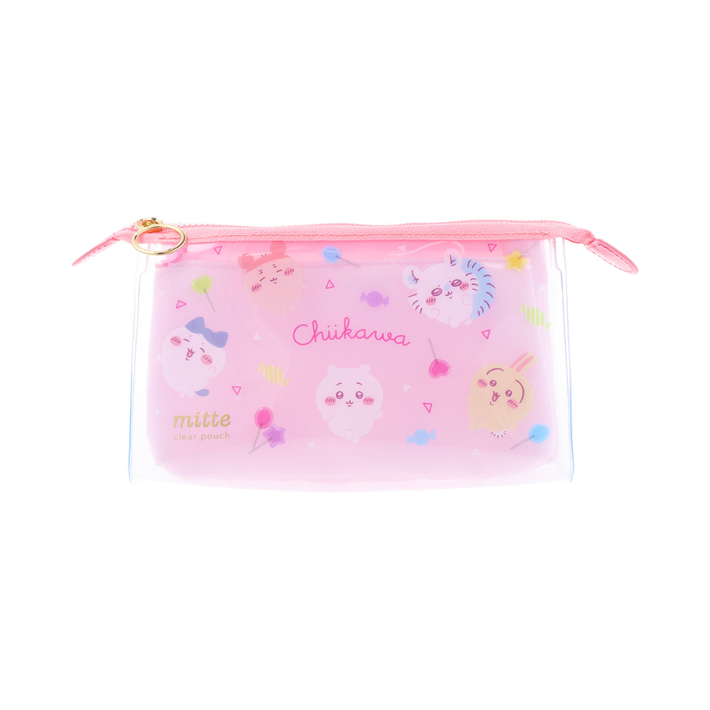 Chiikawa Clear Gusseted Pouch "mitte" (Lollipop)