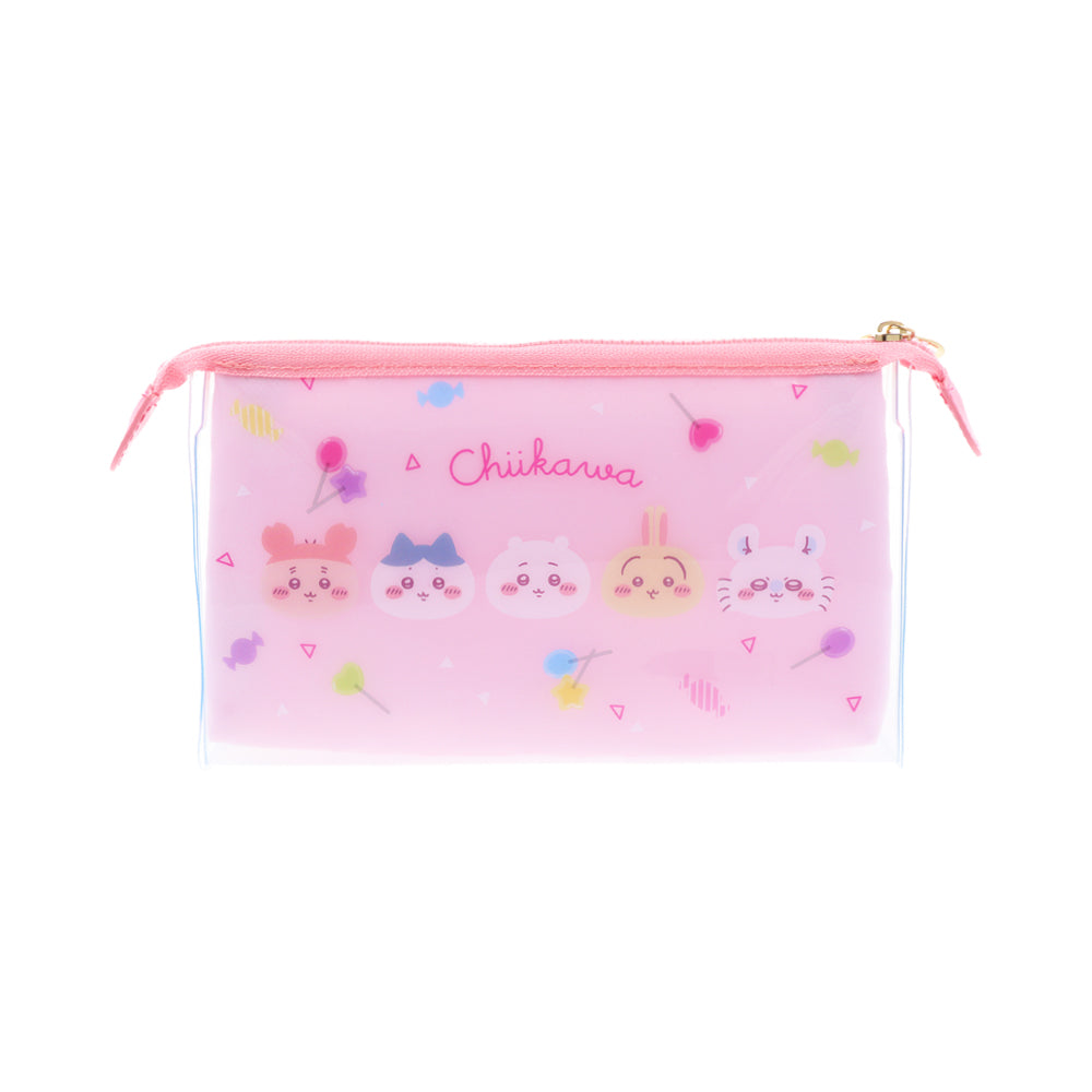 Chiikawa Clear Gusseted Pouch "mitte" (Lollipop)