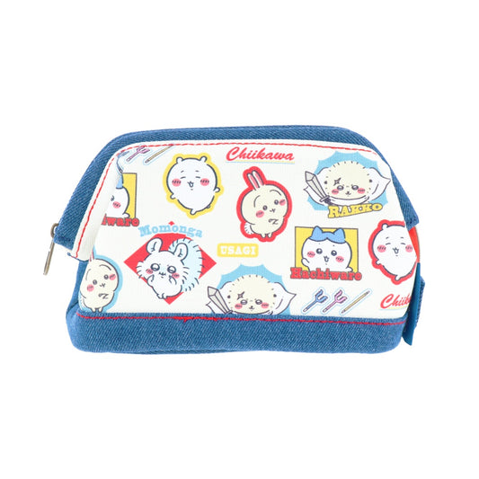 Chiikawa Denim Pouch with Wire (Everyone)