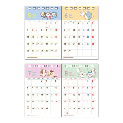 Chiikawa Desk Calendar 2026 2 Months