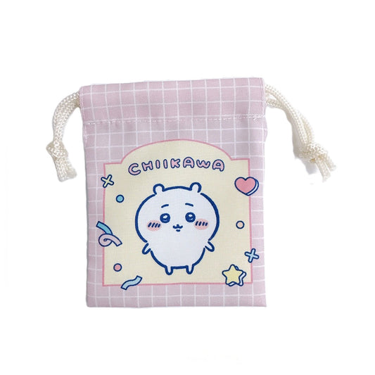 Chiikawa Mini Drawstring Bag (Check)[Credit Card Payment Limited Product]