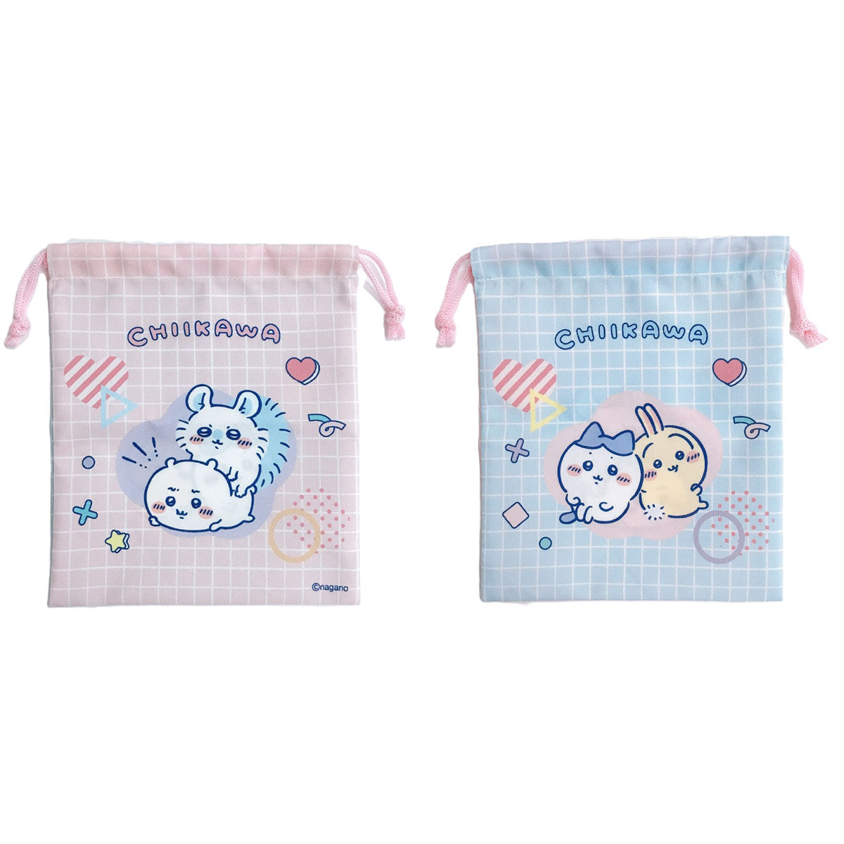 ちいかわ 巾着袋 ブルー ホワイト ちいかわ 巾着 | ちいかわマーケット 公式グッズショップ