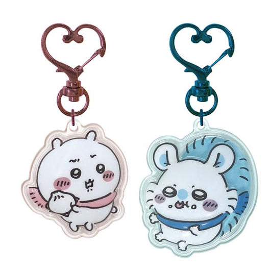 Chiikawa Puffy 3D Pair Keychain (Chiikawa & Momonga)