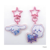 ちいかわ×サンリオキャラクターズ ぷっくりったいペアキーホルダー（ちいかわ×シナモロール）