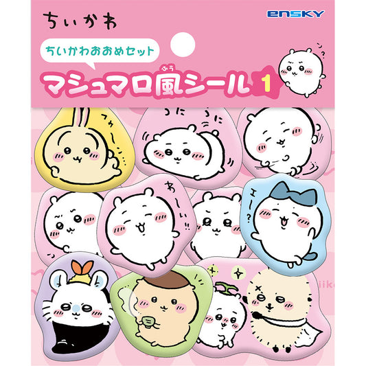 Chiikawa Marshmallow-Style Stickers 1 (Chiikawa-Heavy Set)