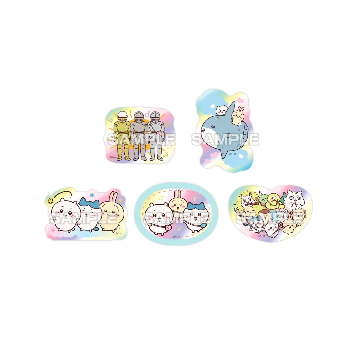 치이카와 애니메이션 "치이카와" 캐릭터 컷 스티커 껌 두근두근 레인보우 (전 28종) 1BOX (16팩입)