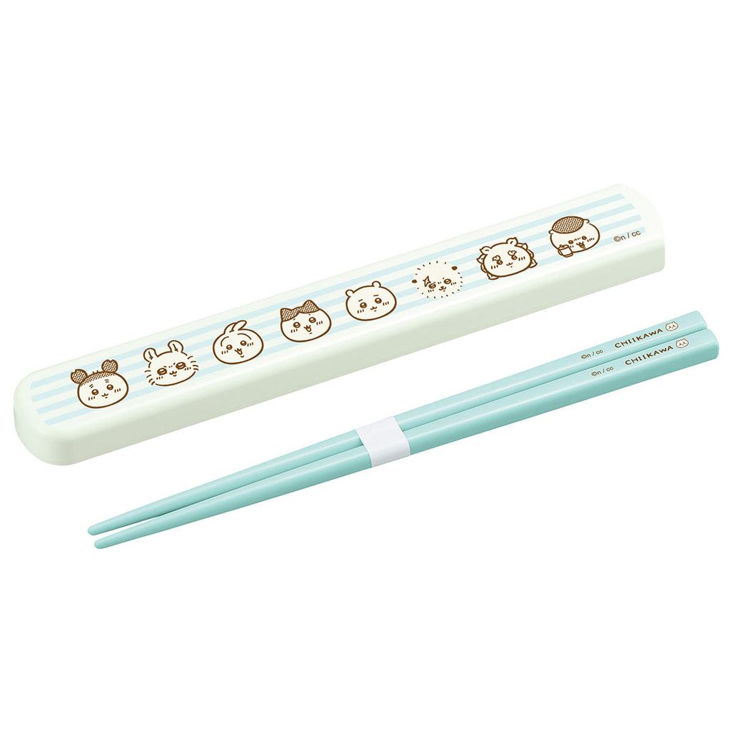 Chiikawa Sliding Lid Chopstick Case Set (Face)