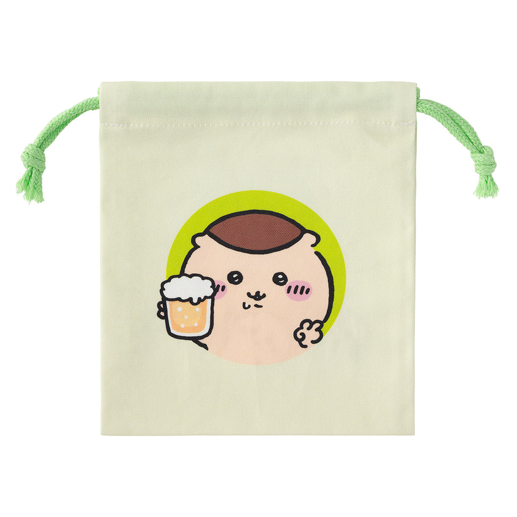 Chiikawa Kurimanju Wasabi Rice Cracker Mix & Drawstring Pouch (with Sticker) (Peace Kurimanju)