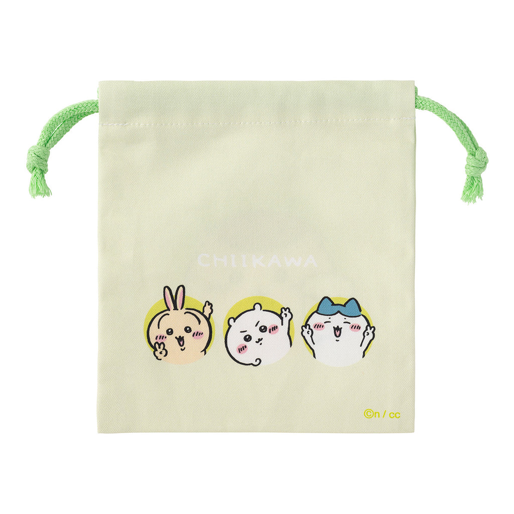 Chiikawa Kurimanju Wasabi Rice Cracker Mix & Drawstring Pouch (with Sticker) (Peace Kurimanju)