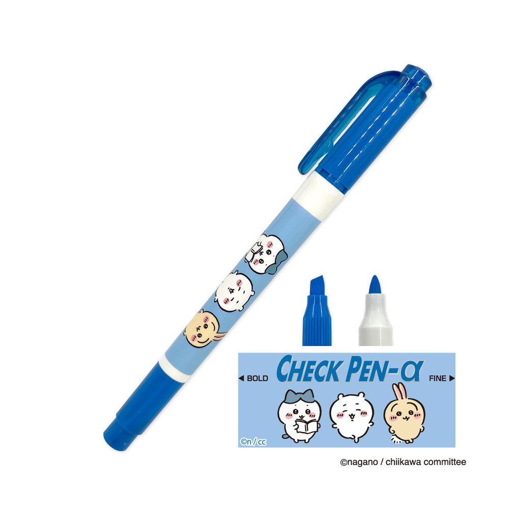 Chiikawa Check Pen Set (Aka Sheet Chiikawa & Rabbit)