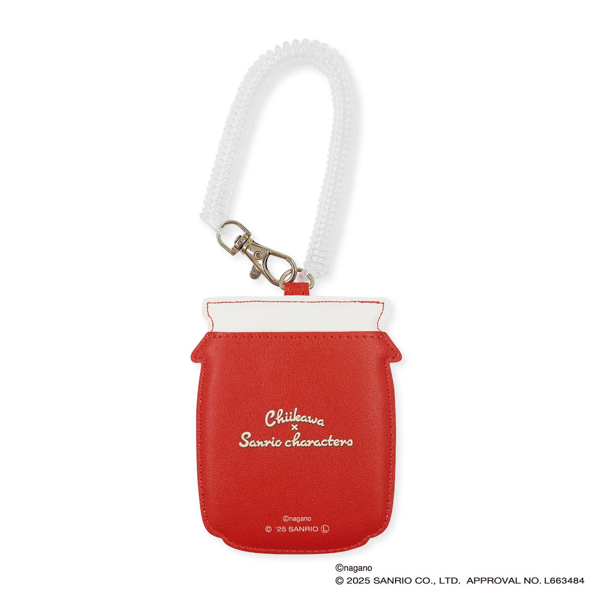 Chiikawa × Sanrio Characters Faux Die-cut Pass Case (Hachiware & Hello Kitty)