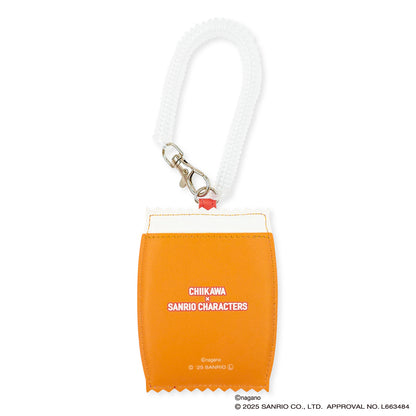 Chiikawa × Sanrio Characters Faux Die-cut Pass Case (Usagi & Pompompurin)