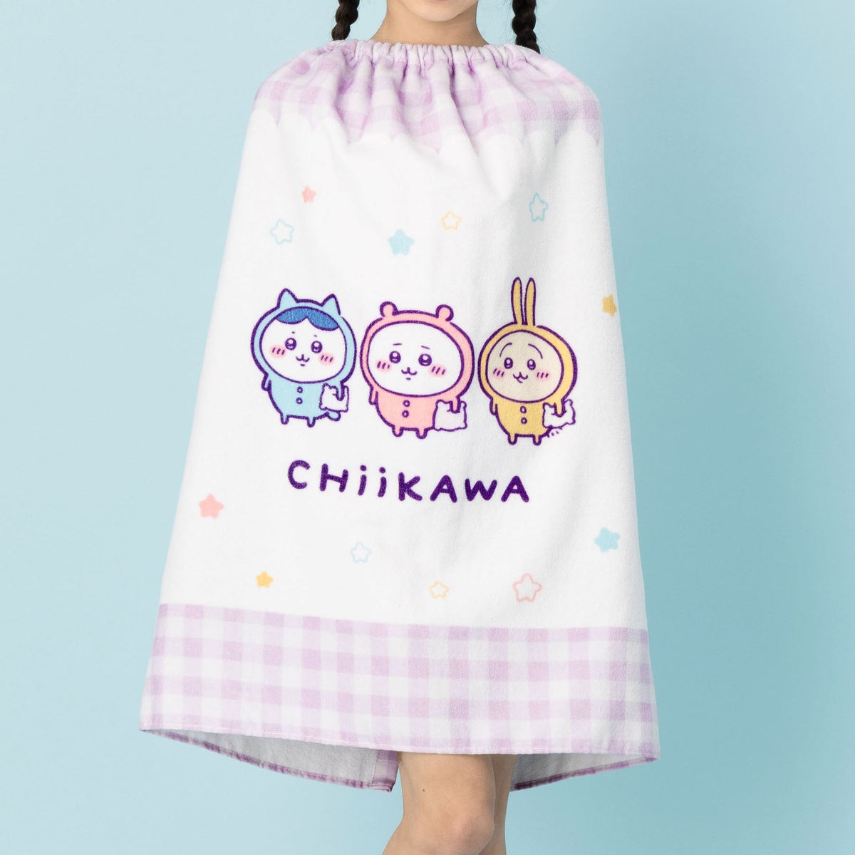 Chiikawa Anime "Chiikawa" Wrap Towel (70cm Purple)