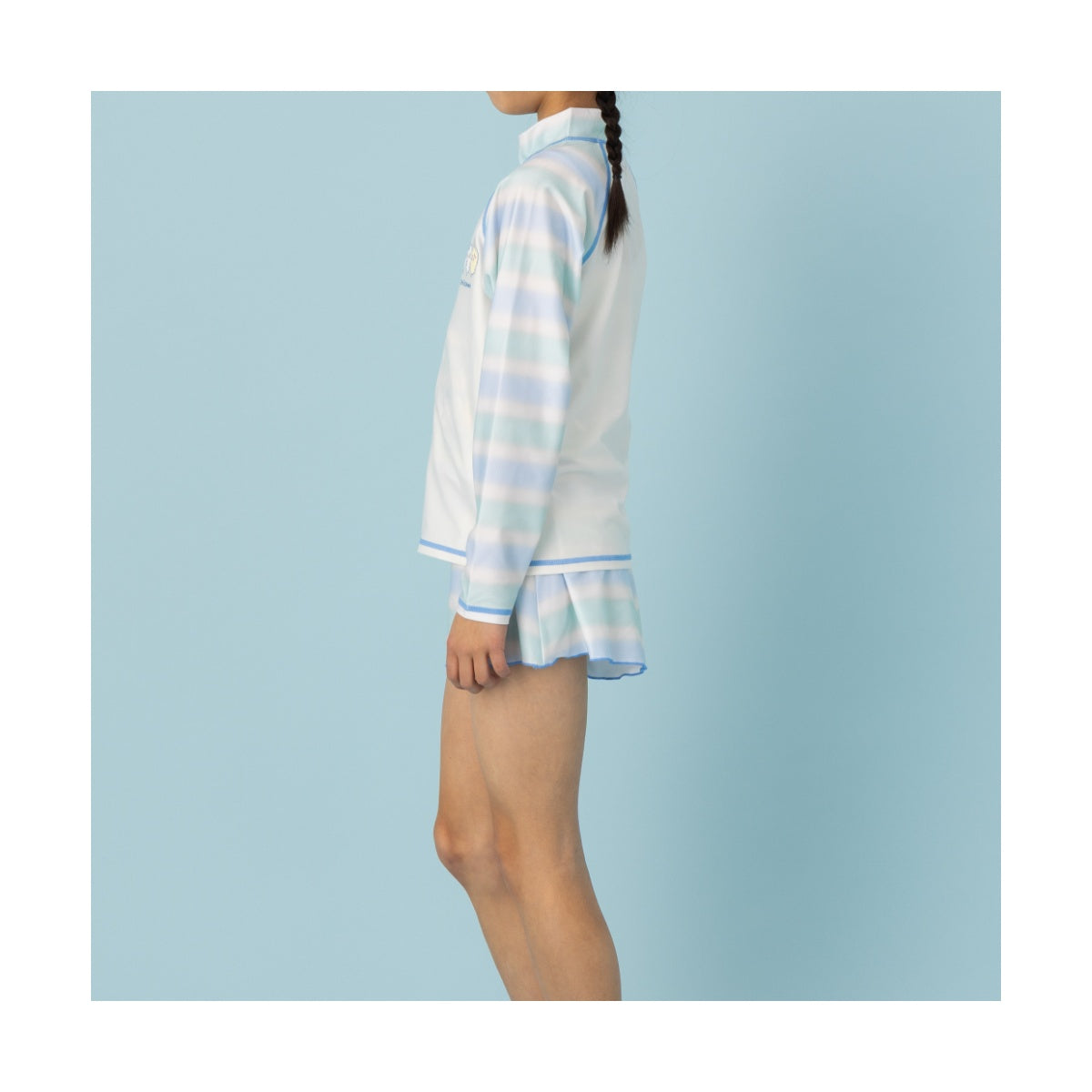 Chiikawa Anime "Chiikawa" Girl's Rash Guard S (130cm Blue)