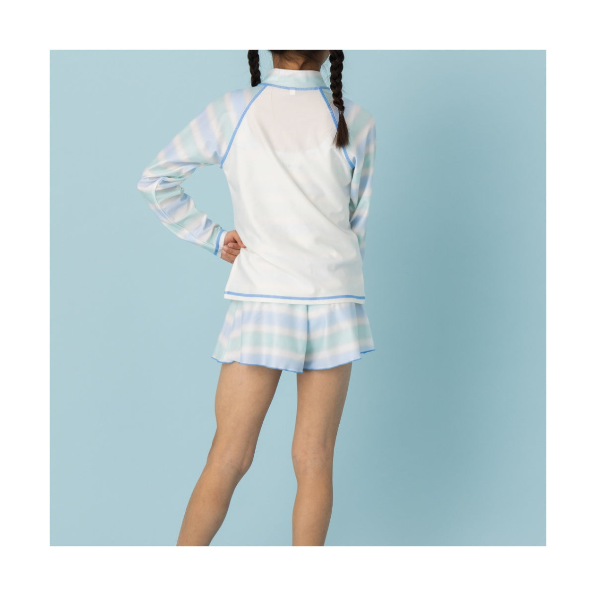 Chiikawa Anime "Chiikawa" Girl's Rash Guard S (130cm Blue)
