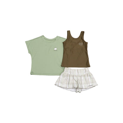 Chiikawa Anime "Chiikawa" Girl's Swimsuit L (Green)